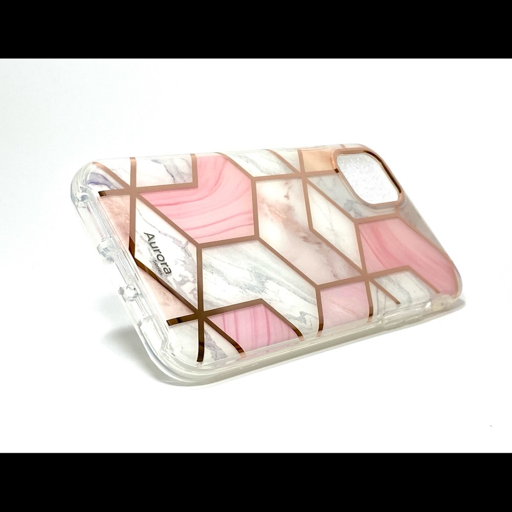 iPhone 11 Pro Max Fullbody Case - Marble/Rose Gold